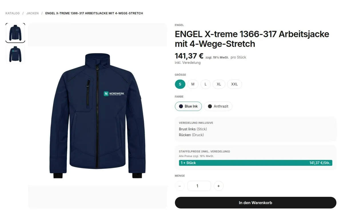 Mitarbeitershop: Artikel